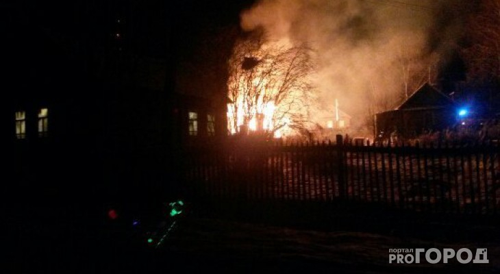 В Чепецком районе при пожаре молодой мужчина получил ожоги лица